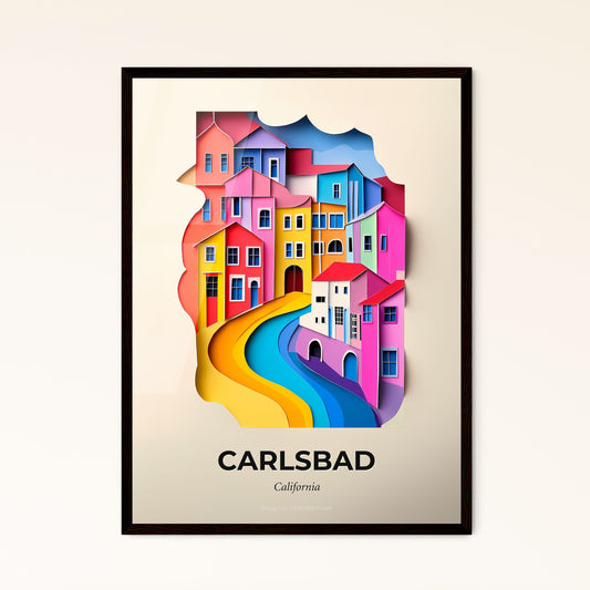 Vivid Carlsbad, California - a colorful city with a rainbow colored street