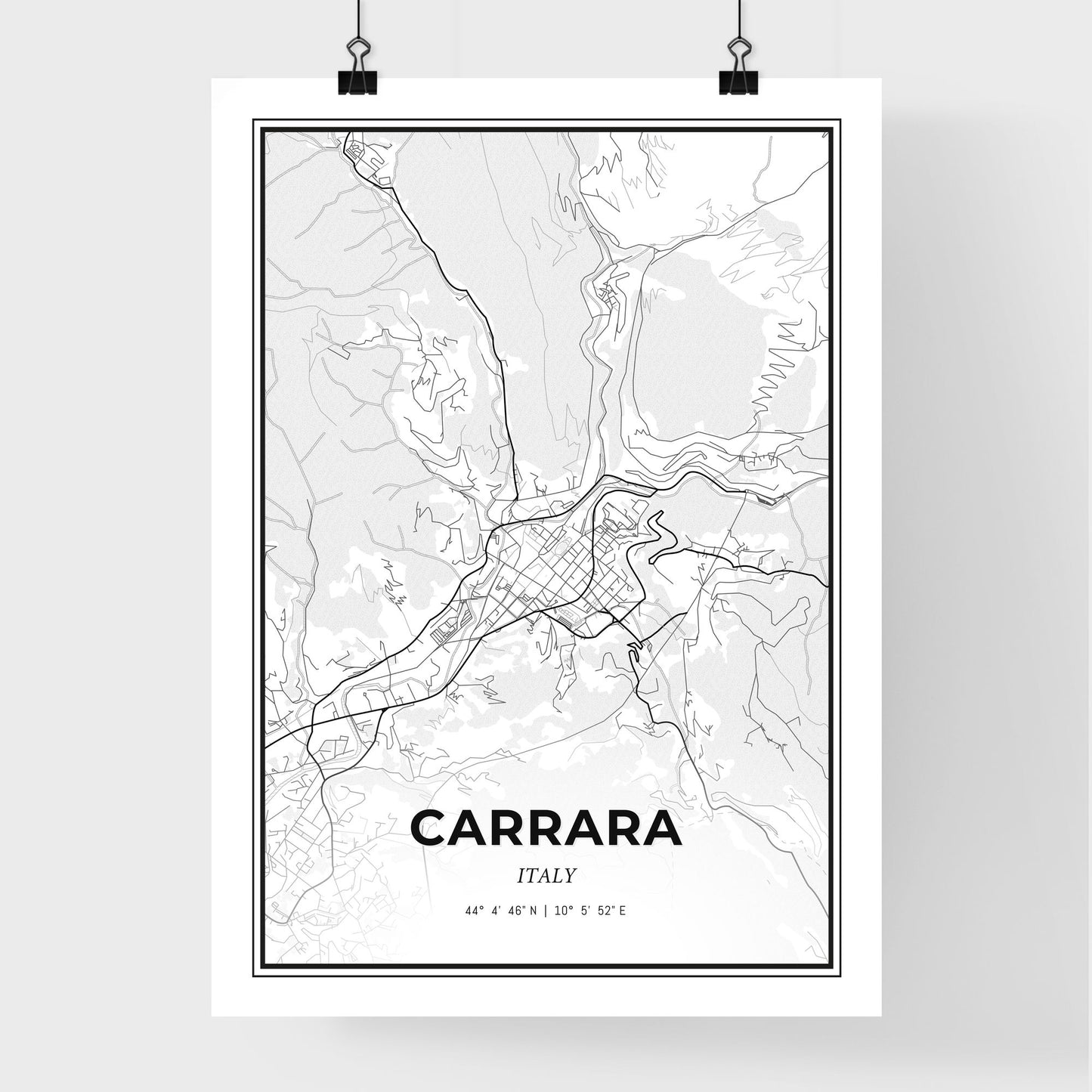 Carrara Italy - Premium City Map Poster