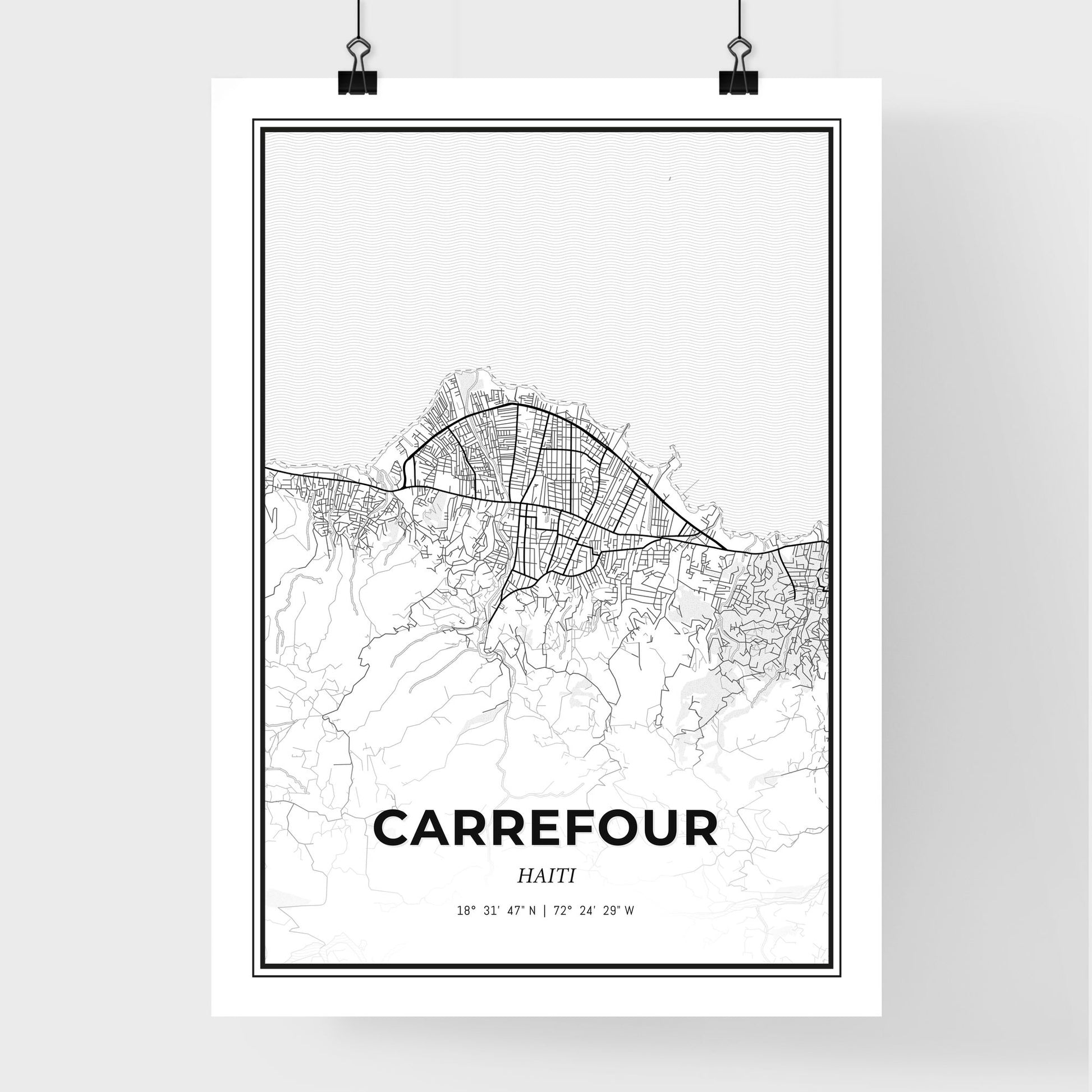 Carrefour Haiti - Premium City Map Poster