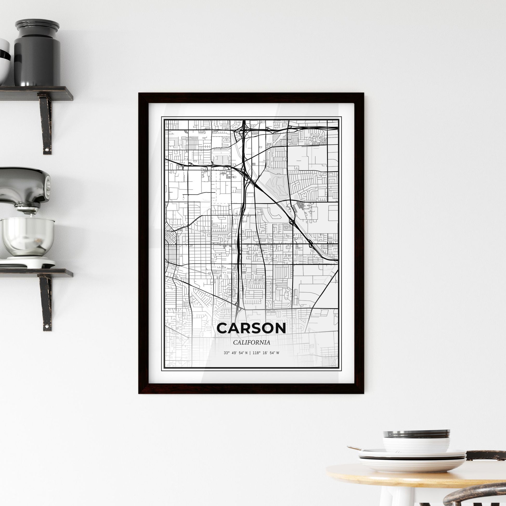 Carson California - Minimal City Map