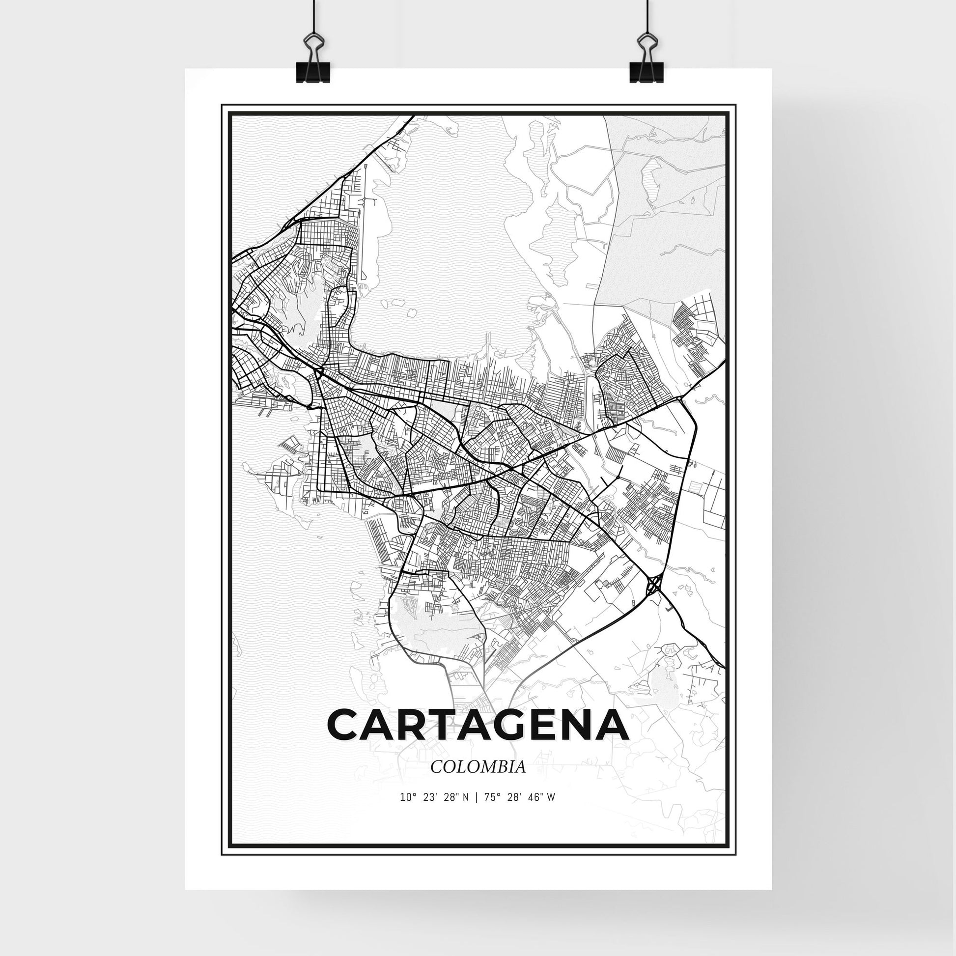 Cartagena Colombia - Premium City Map Poster