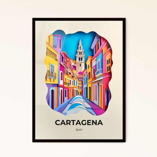 Vivid Cartagena, Spain, Papercut Print
