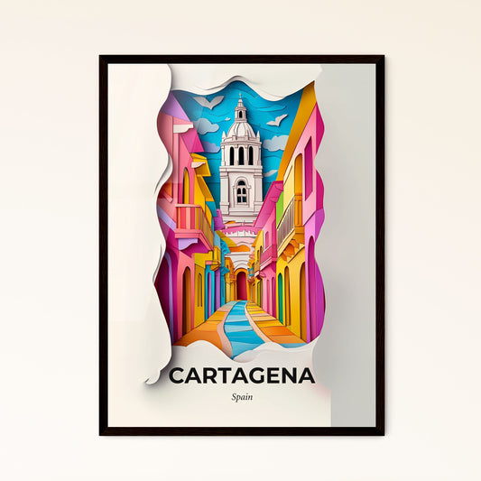 Vivid Cartagena, Spain, Papercut Print