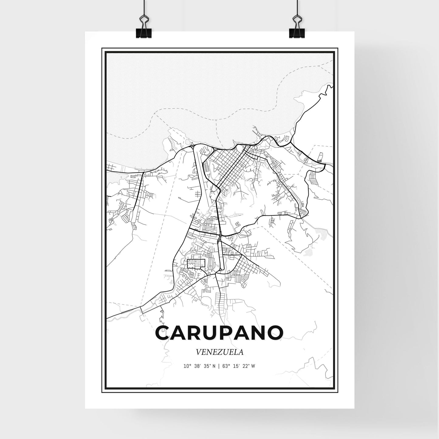 Carupano Venezuela - Premium City Map Poster