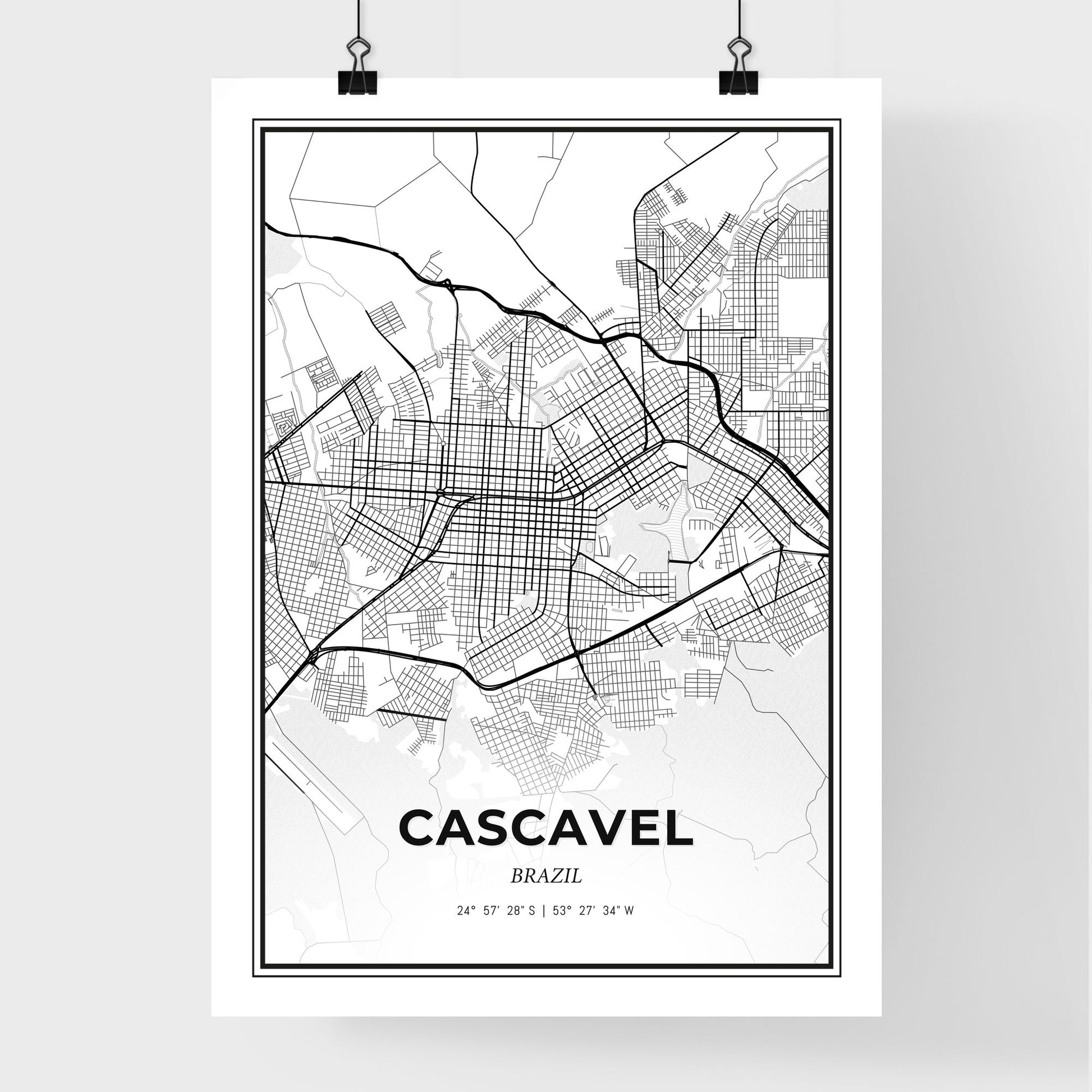 Cascavel Brazil - Premium City Map Poster