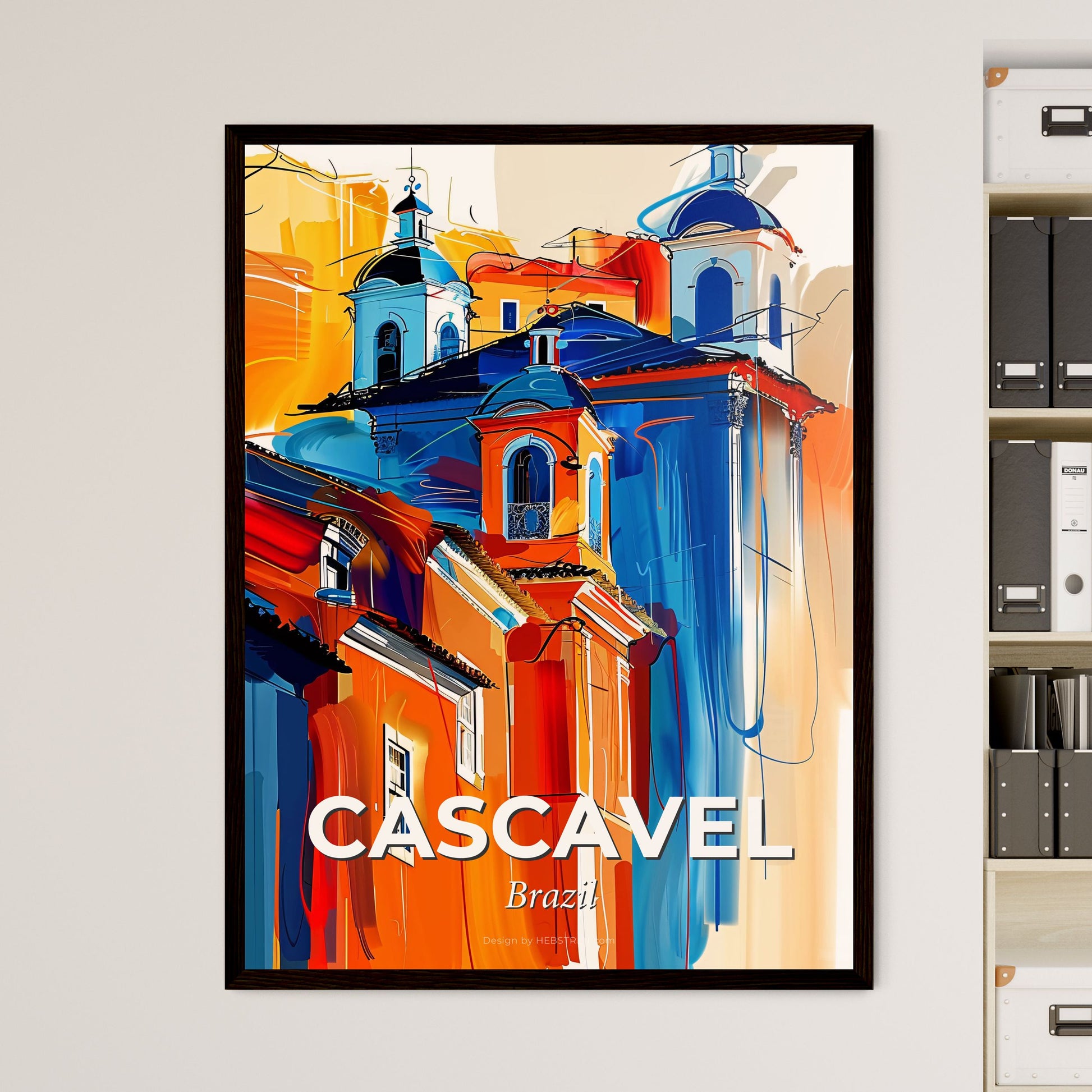 Vibrant Cascavel, Brazil - A Painting Of A Building