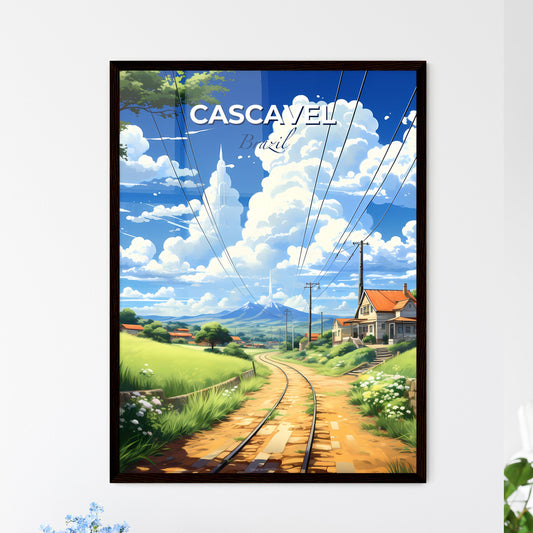 Vibrant Cascavel Brazil Skyline Art Print - Railway Village Scenic Painting Default Title