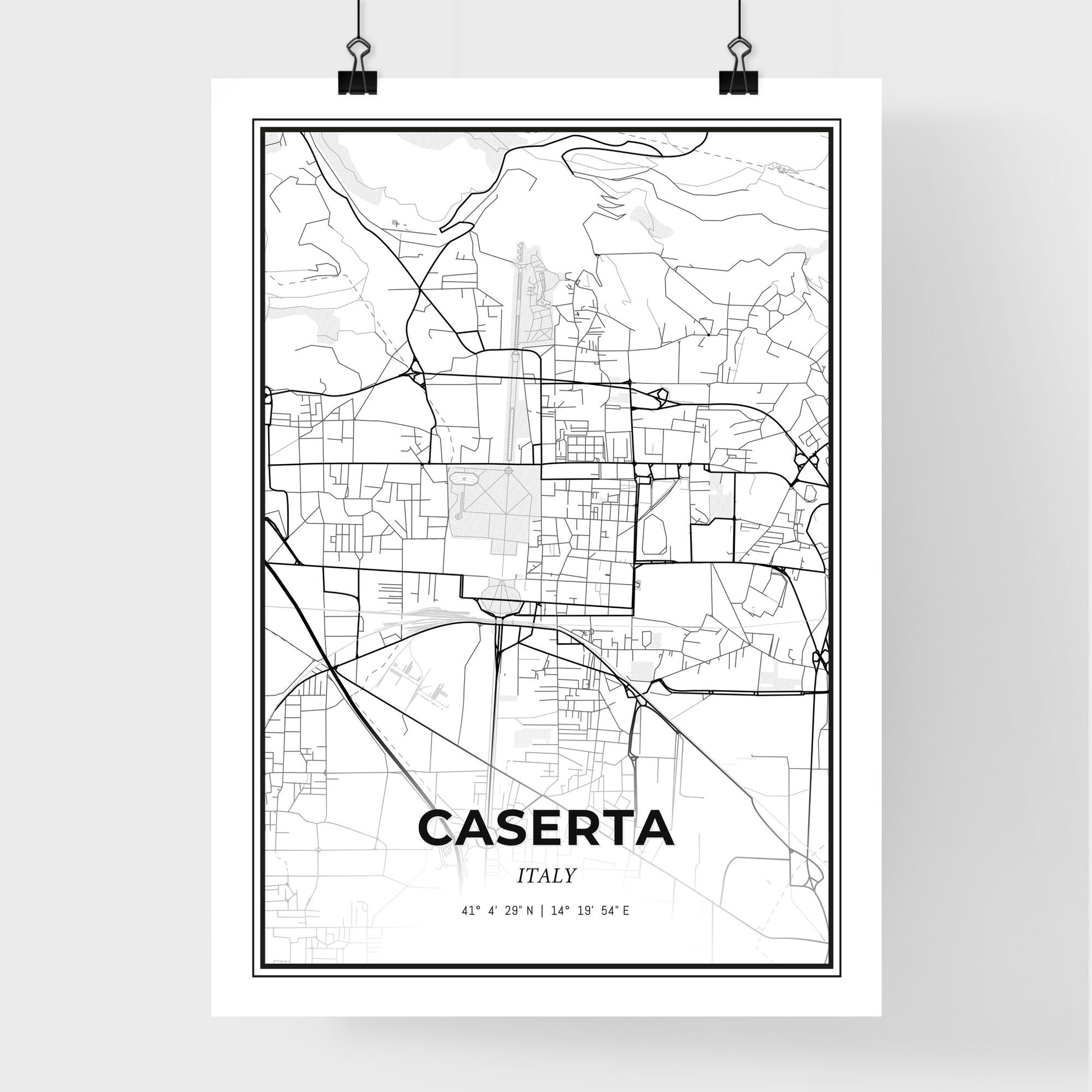 Caserta Italy - Premium City Map Poster