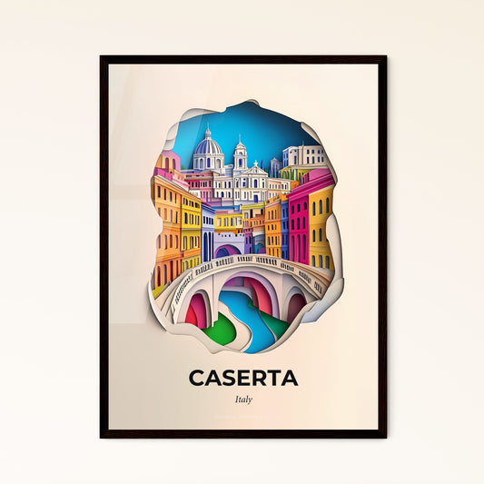 Vivid Caserta, Italy - a paper cut of a city with a bridge