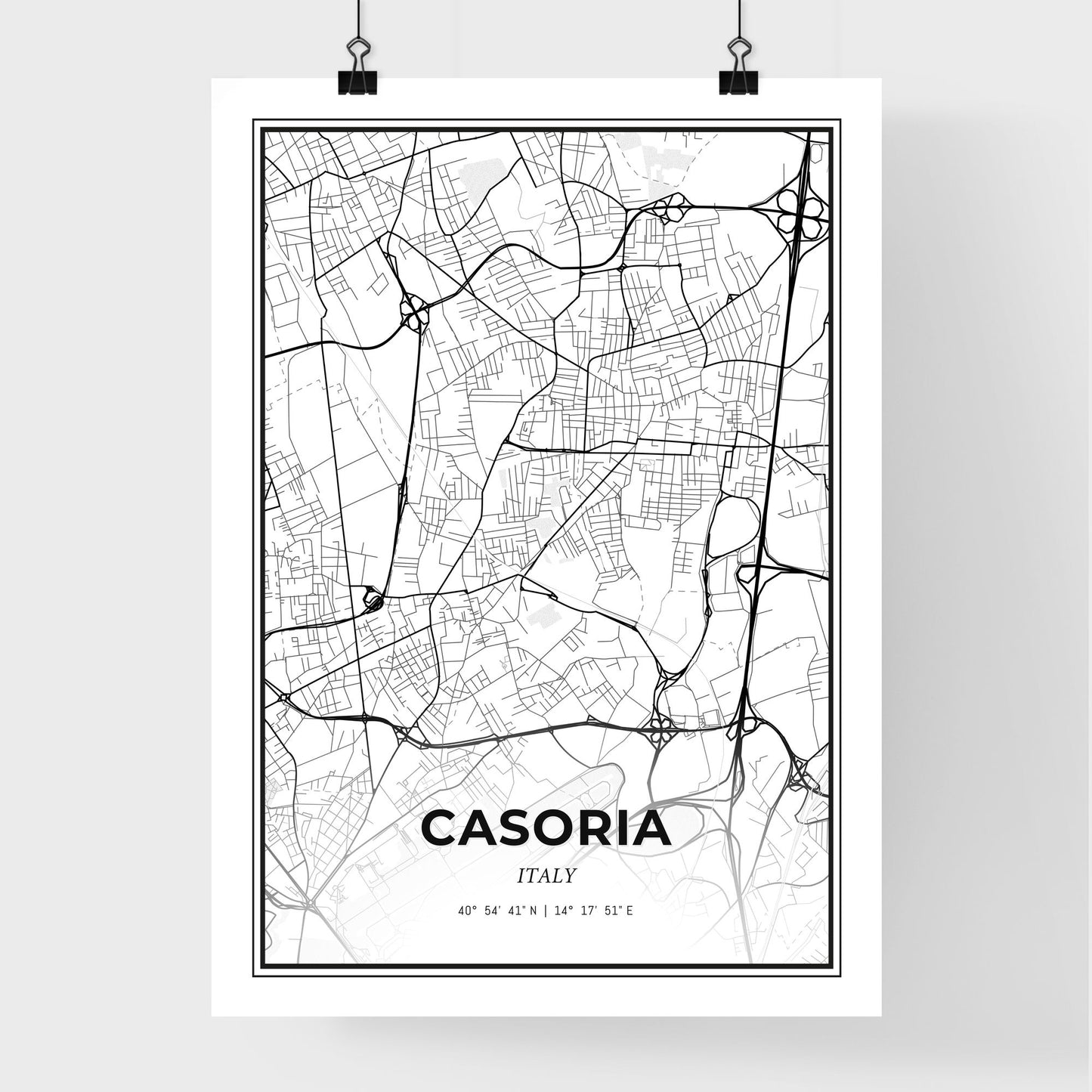 Casoria Italy - Premium City Map Poster