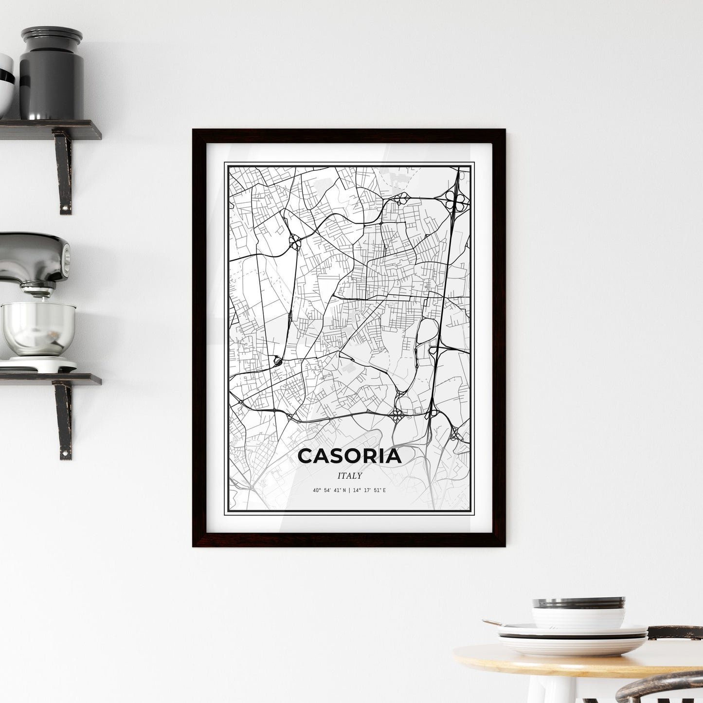 Casoria Italy - Minimal City Map