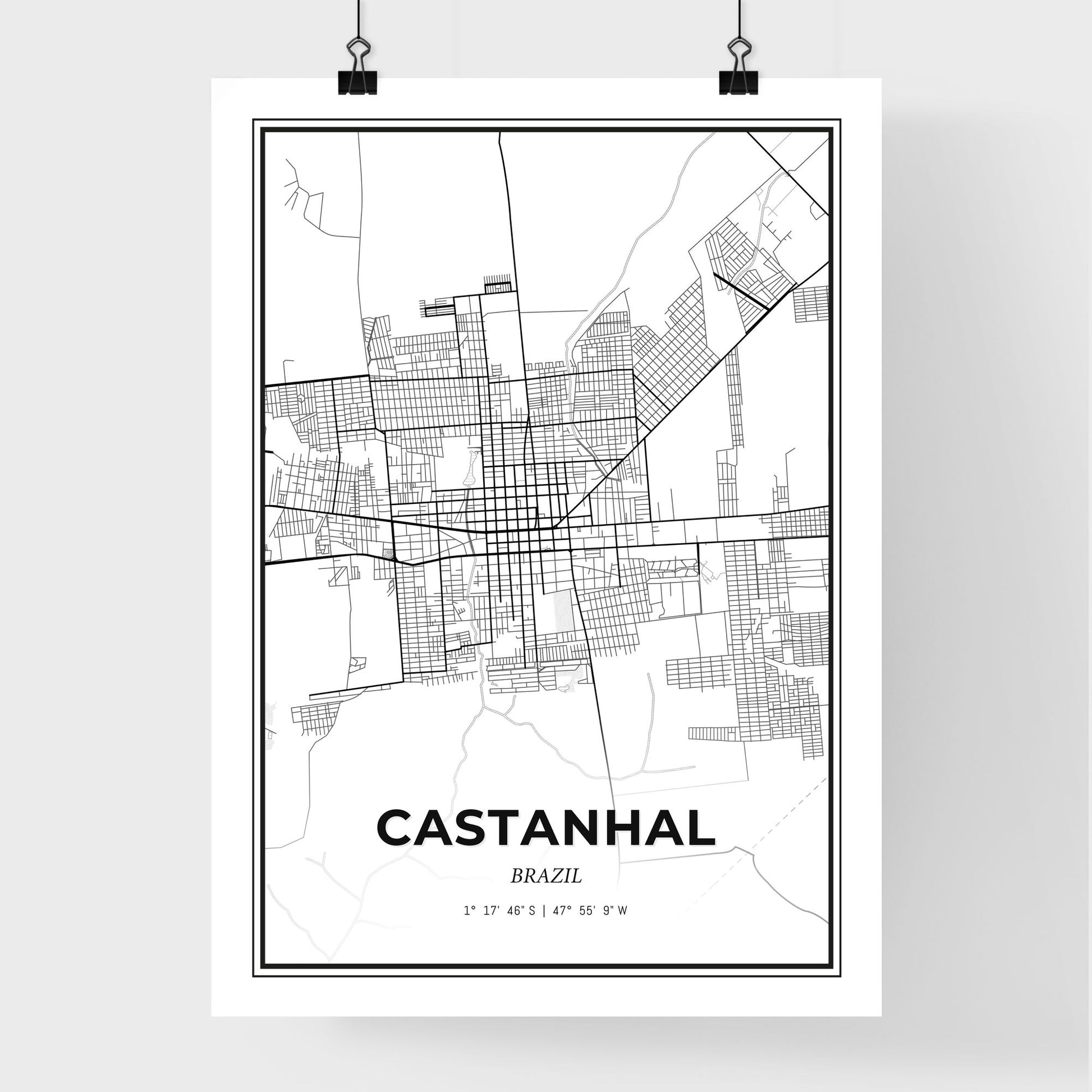 Castanhal Brazil - Premium City Map Poster