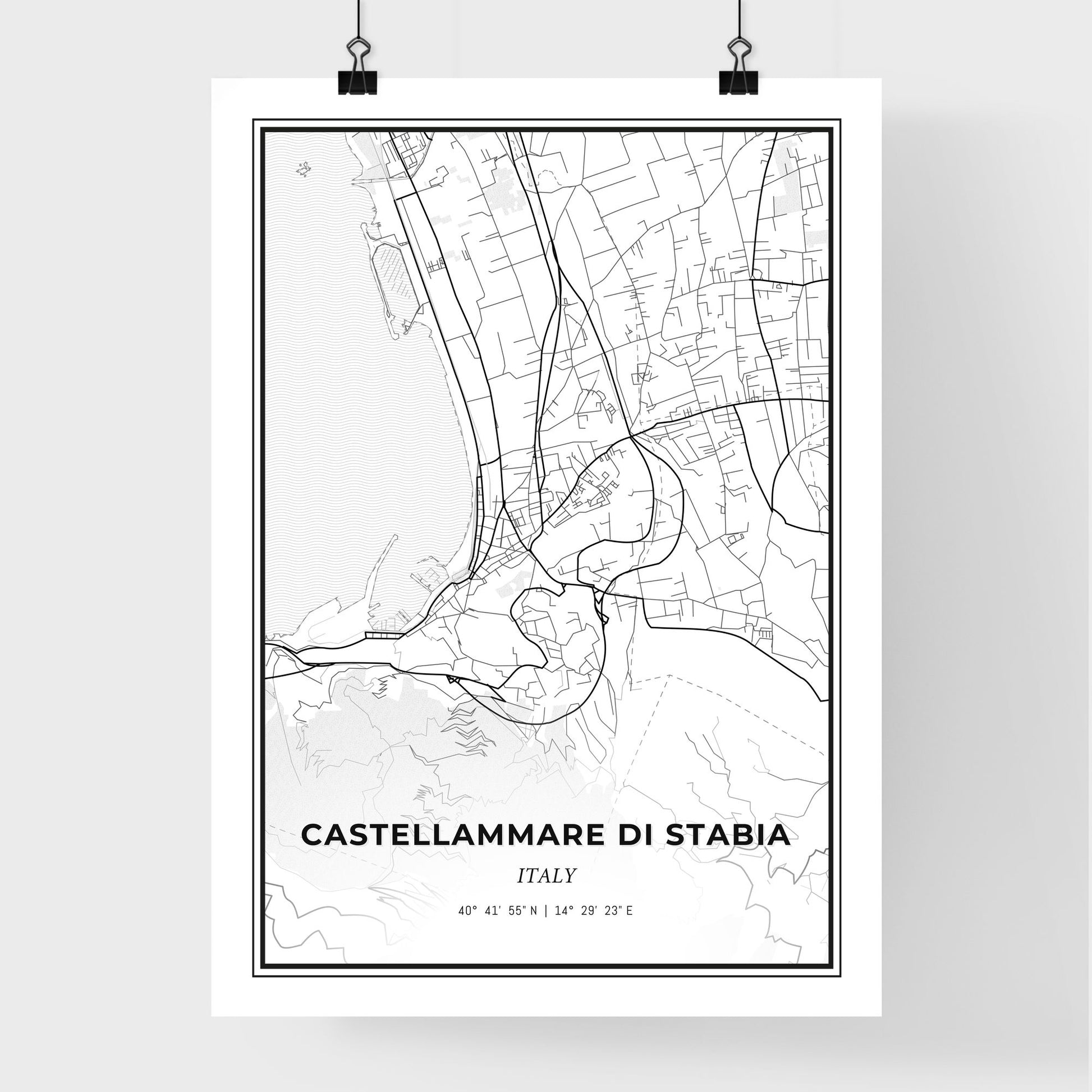 Castellammare di Stabia Italy - Premium City Map Poster