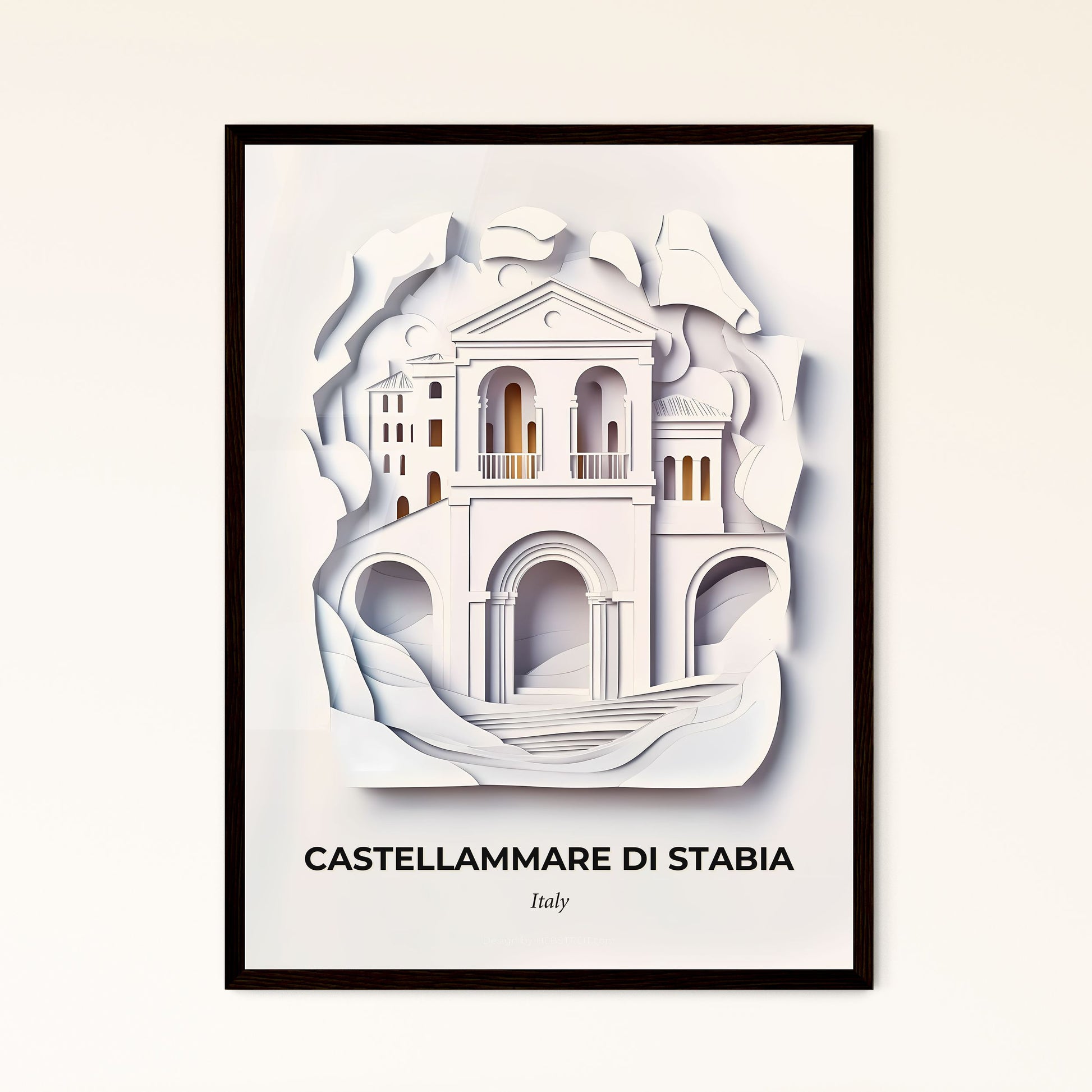 Vivid Castellammare di Stabia, Italy - a paper cut of a building with a balcony