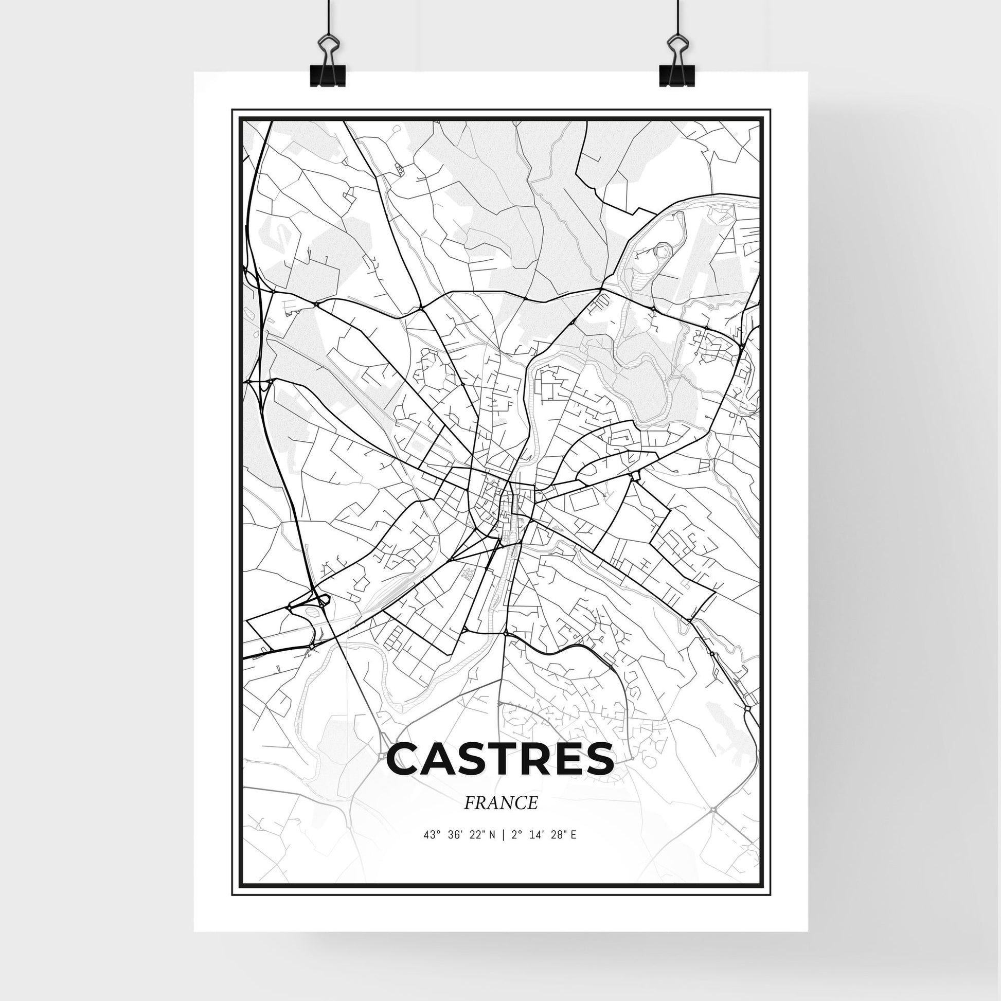 Castres France - Premium City Map Poster