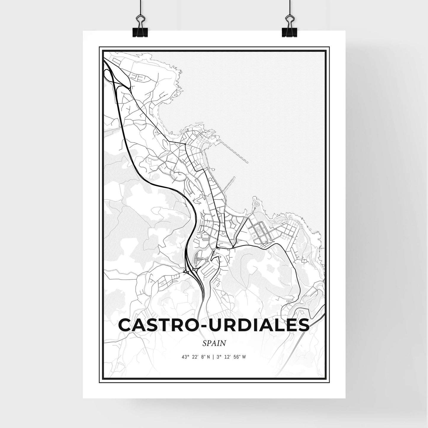 Castro-Urdiales Spain - Premium City Map Poster