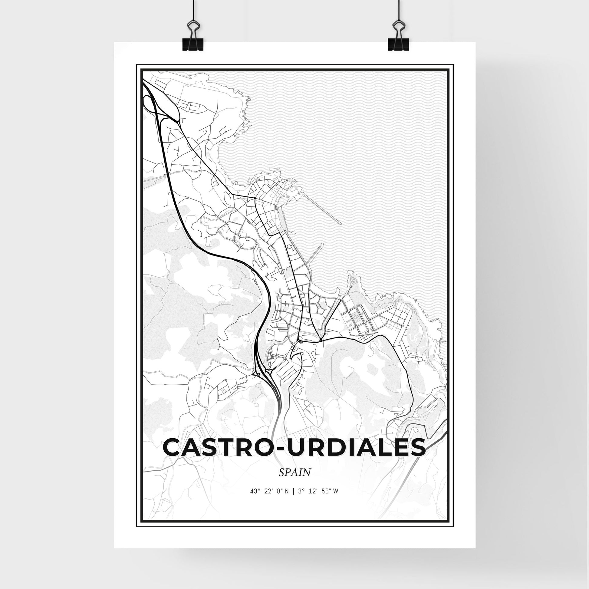 Castro-Urdiales Spain - Premium City Map Poster