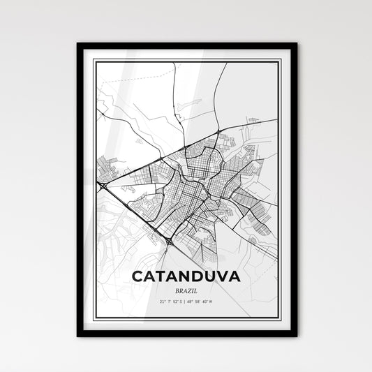Catanduva Brazil - Scandinavian Style City Map for Modern Home Decor