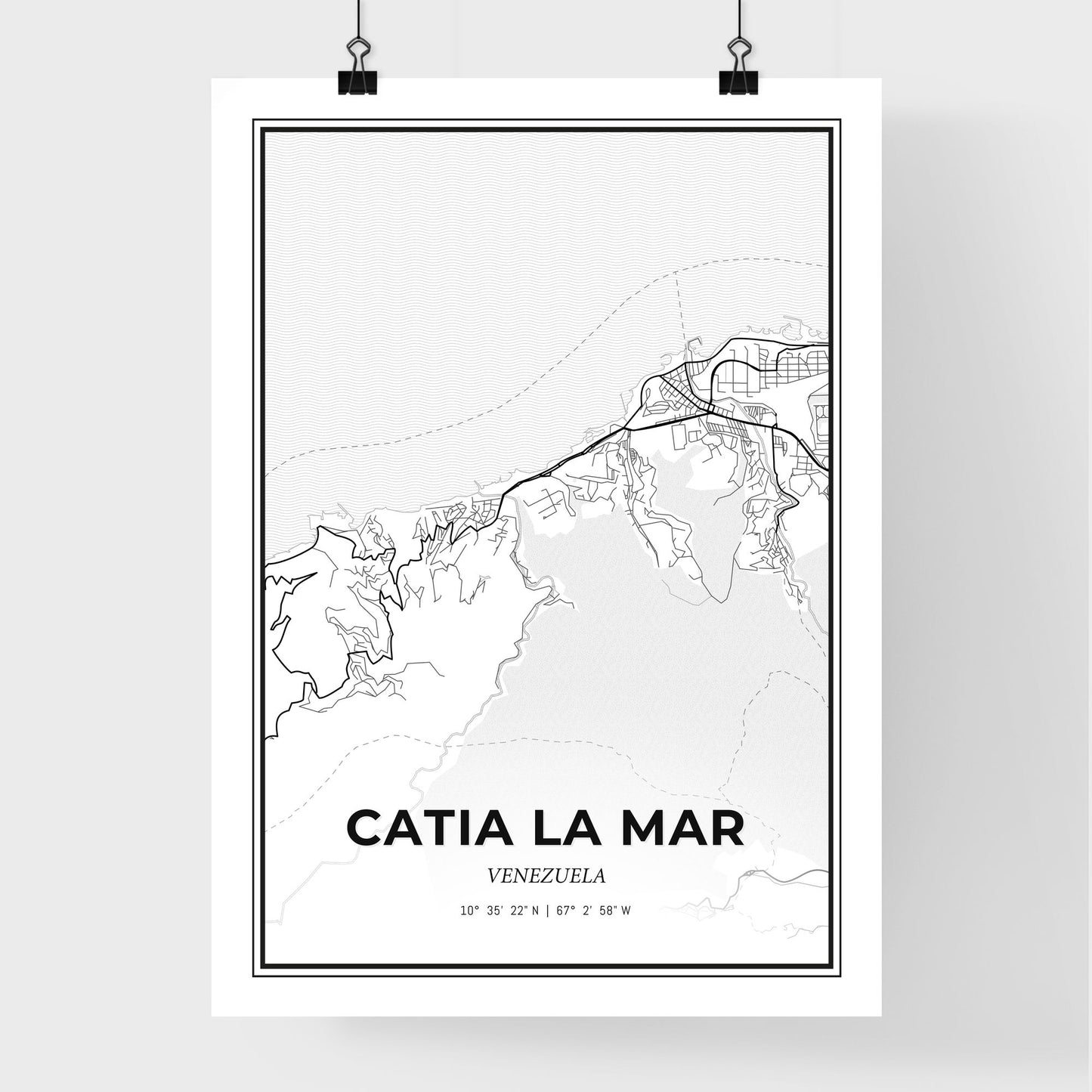 Catia La Mar Venezuela - Premium City Map Poster