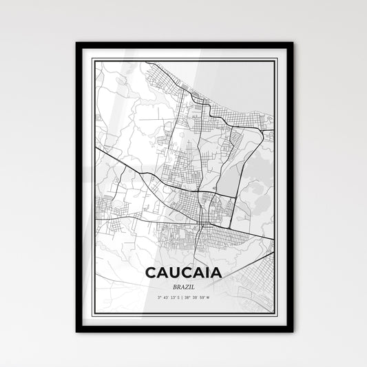 Caucaia Brazil - Scandinavian Style City Map for Modern Home Decor