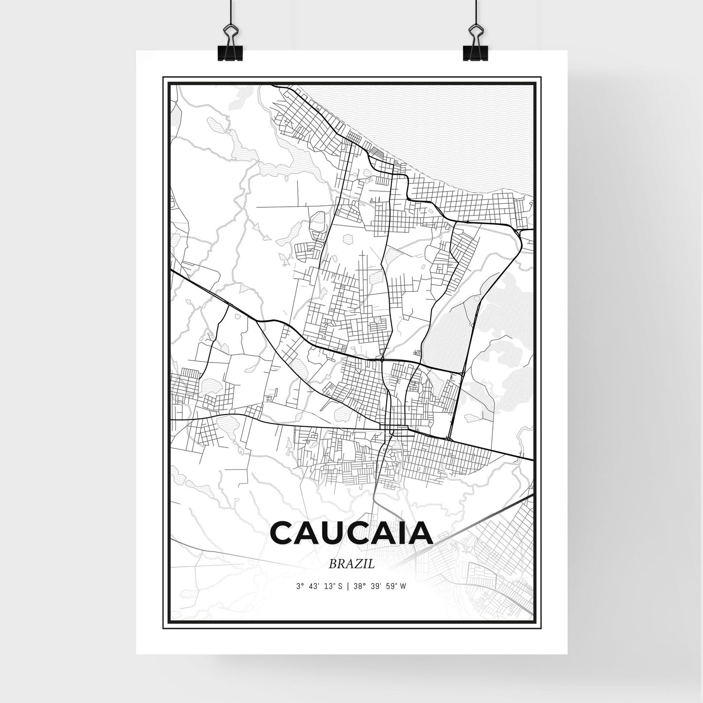 Caucaia Brazil - Premium City Map Poster