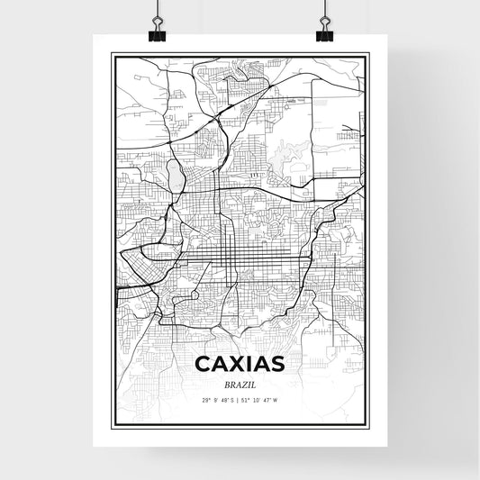 Caxias Brazil - Premium City Map Poster