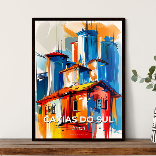 Vibrant Caxias Do Sul, Brazil - A Painting Of A Building