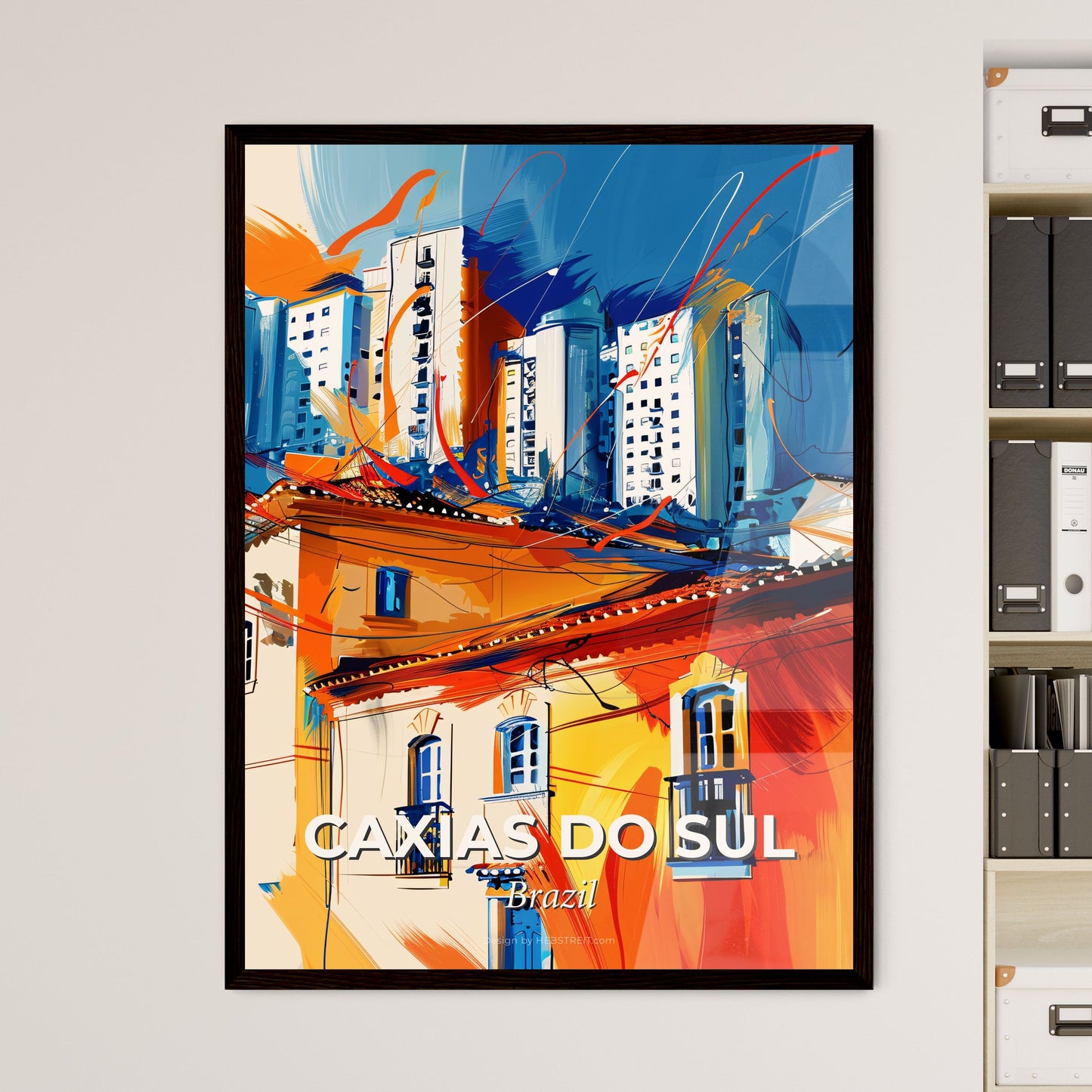 Vibrant Caxias Do Sul, Brazil - A Painting Of A City