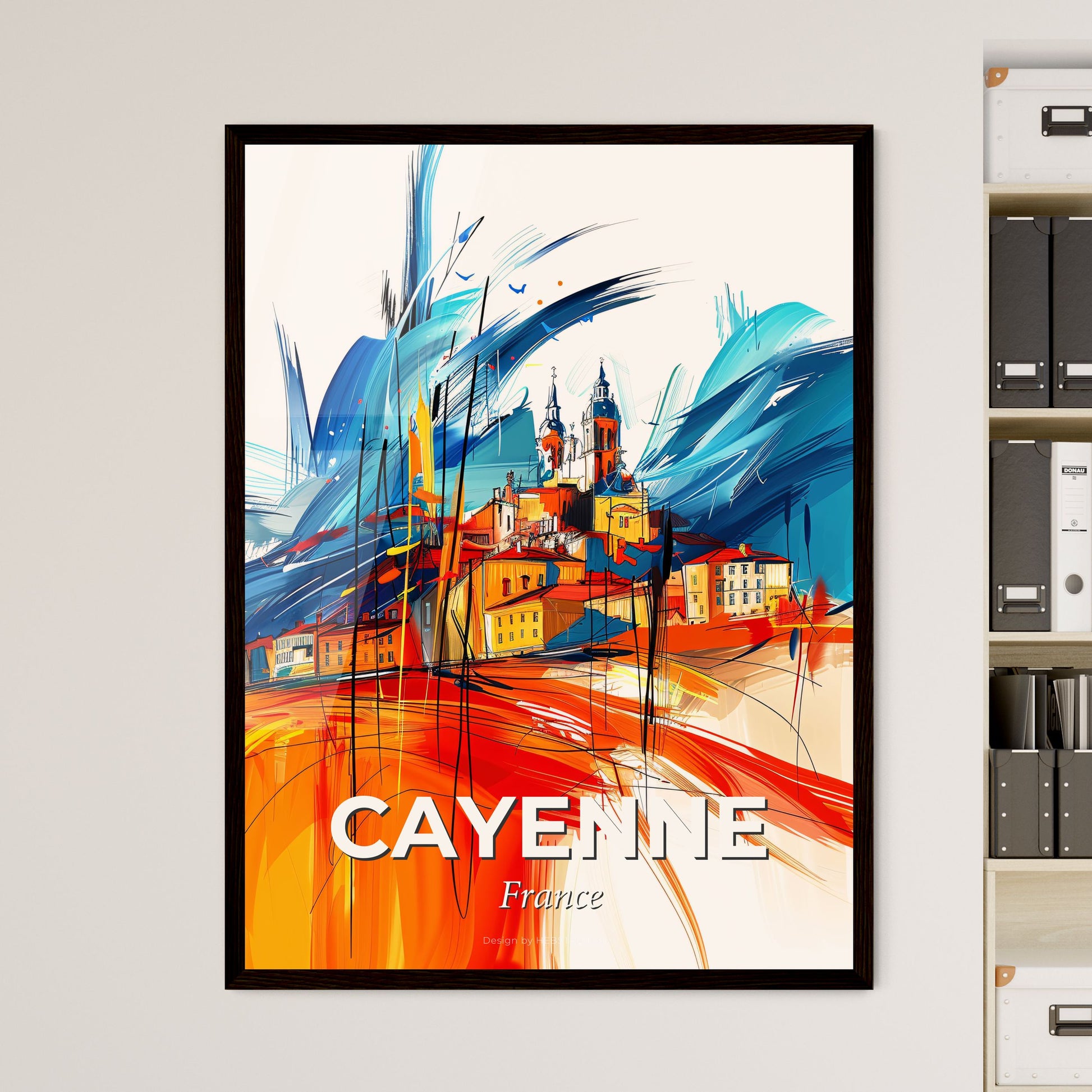 Vibrant Cayenne, France - A Painting Of A City