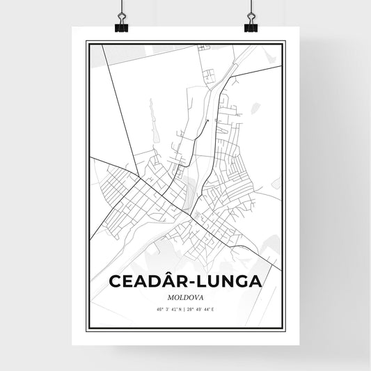 Ceadâr-Lunga Moldova - Premium City Map Poster