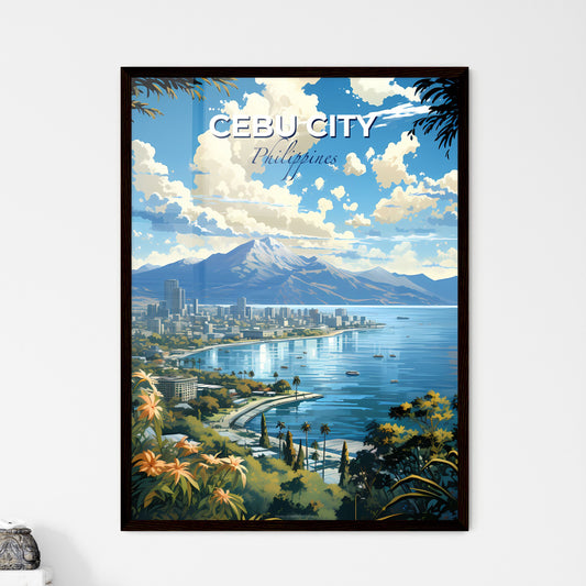 Vibrant Cebu City Philippines Skyline Panorama Painting Depicting City by the Sea Default Title