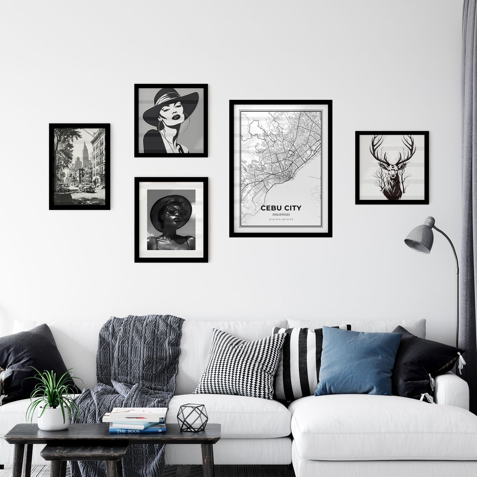 Cebu City Philippines - Minimal City Map Interior