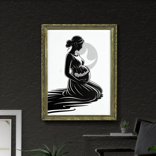 Celebrating Motherhood: A Silhouette of Grace and Anticipation in Prenatal Bliss.