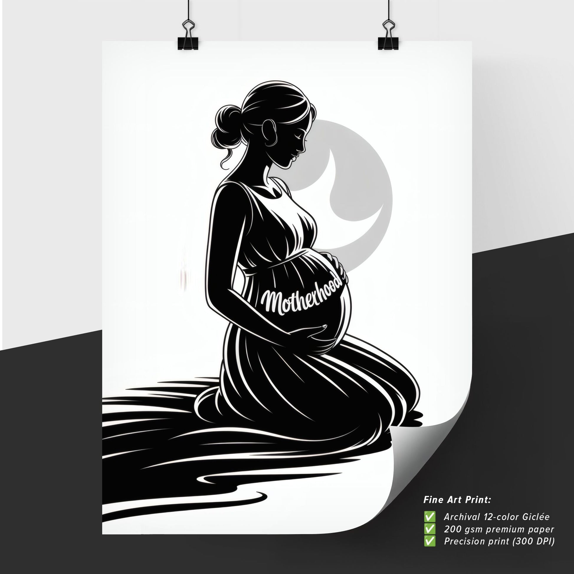 Celebrating Motherhood: A Silhouette of Grace and Anticipation in Prenatal Bliss.