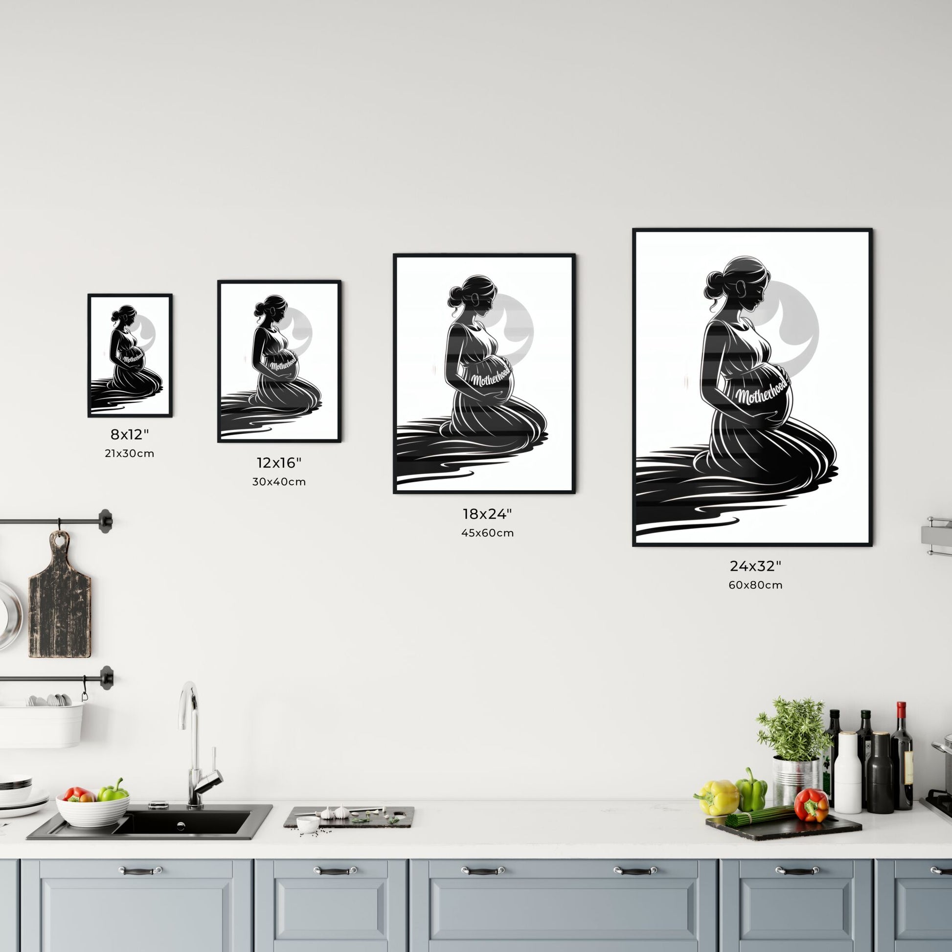 Celebrating Motherhood: A Silhouette of Grace and Anticipation in Prenatal Bliss. Chart