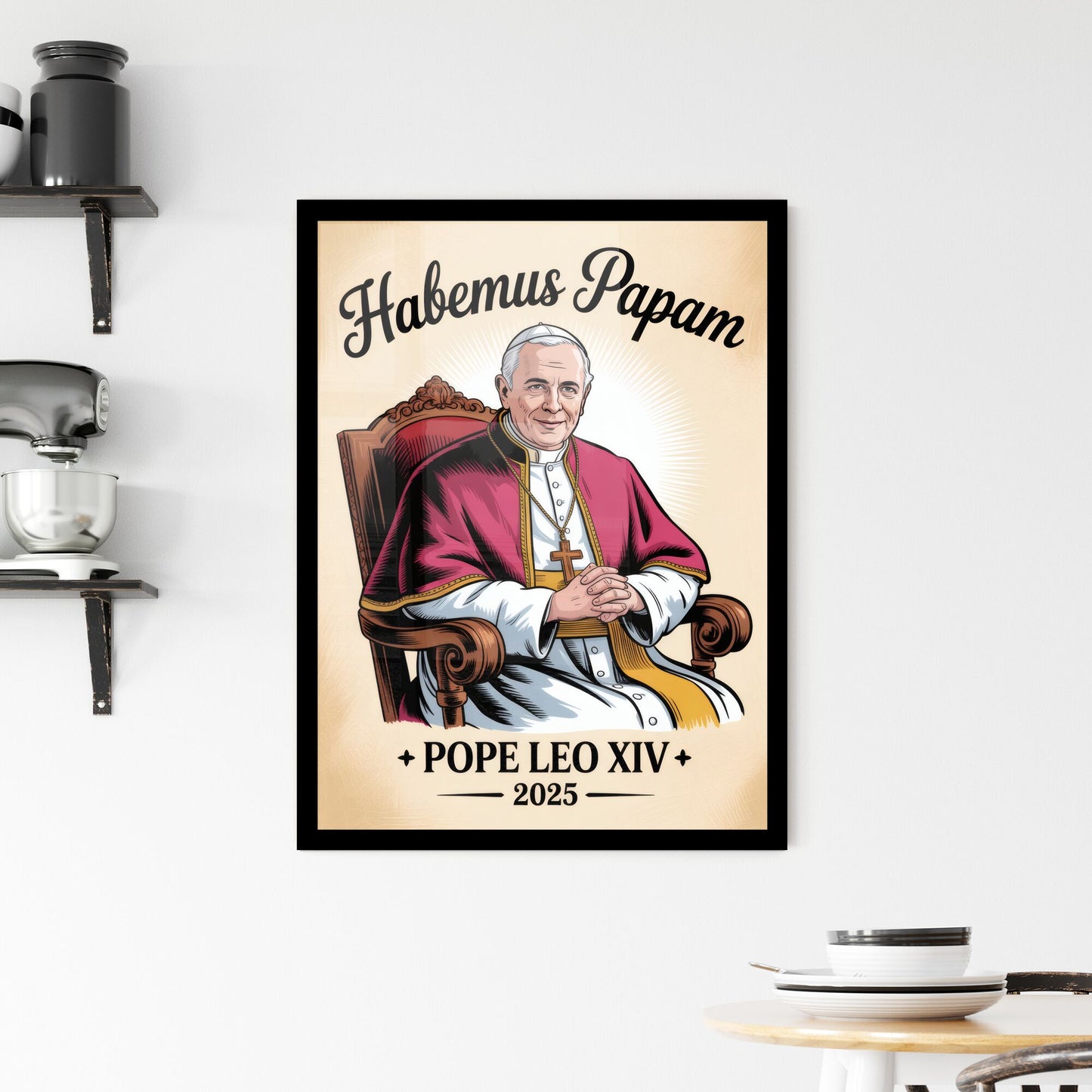 Celebrating the Installation of Pope Leo XIV: A Historic Moment in 2025 Framed Print