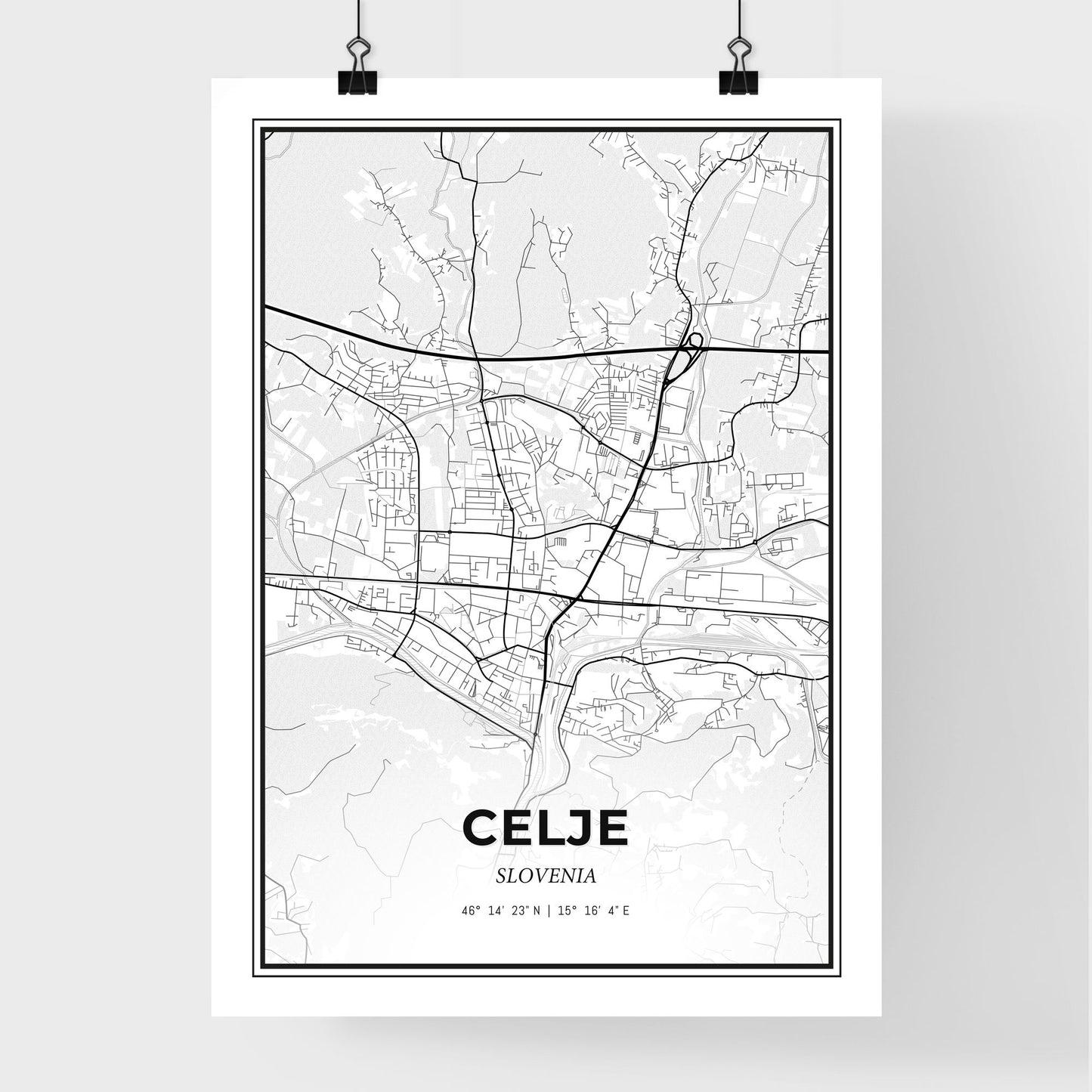 Celje Slovenia - Premium City Map Poster