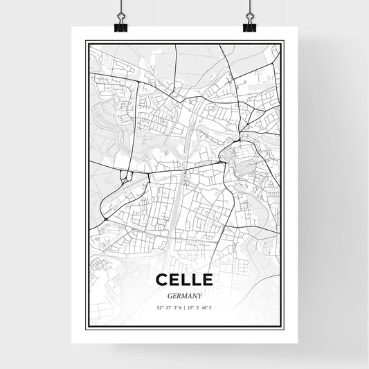 Celle Germany - Premium City Map Poster