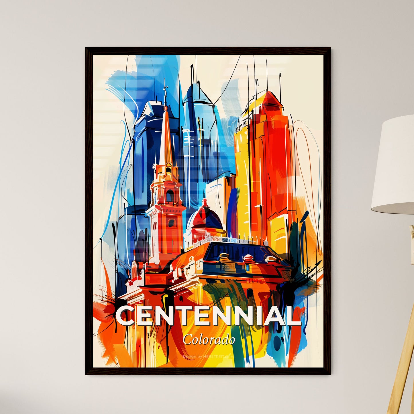 Vibrant Centennial, Colorado - A Painting Of A City