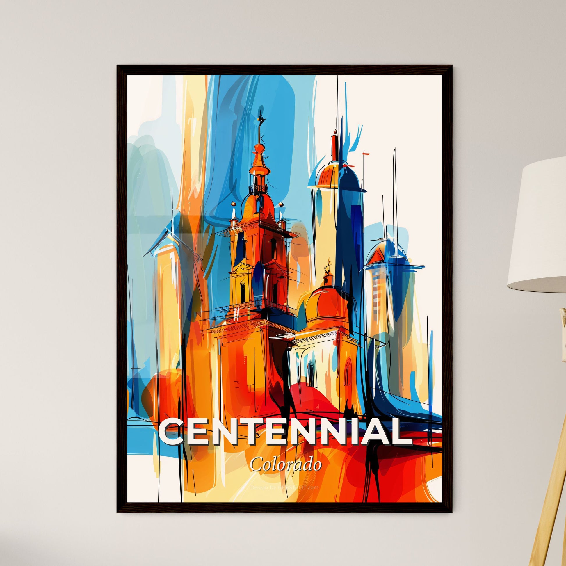 Vibrant Centennial, Colorado - A Painting Of A Building