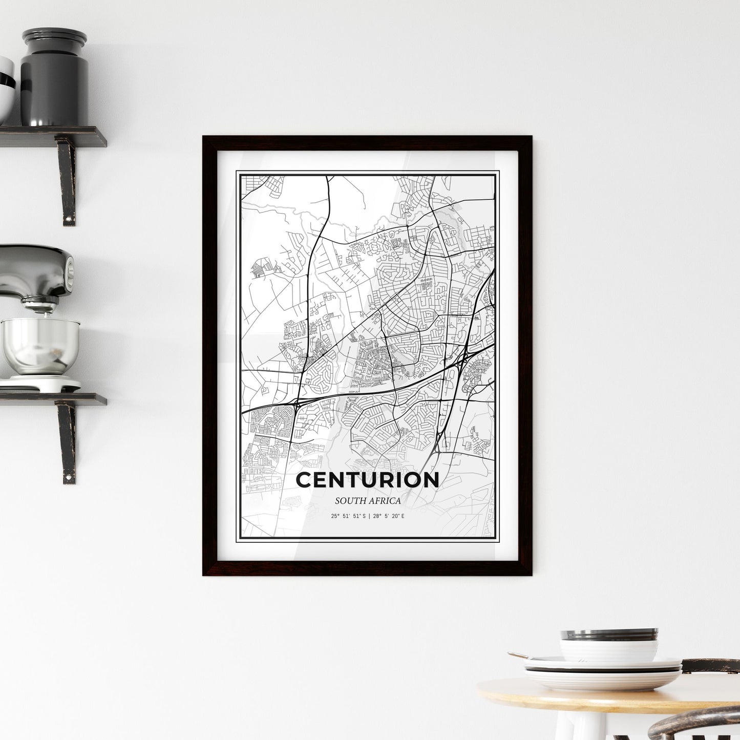 Centurion South Africa - Minimal City Map
