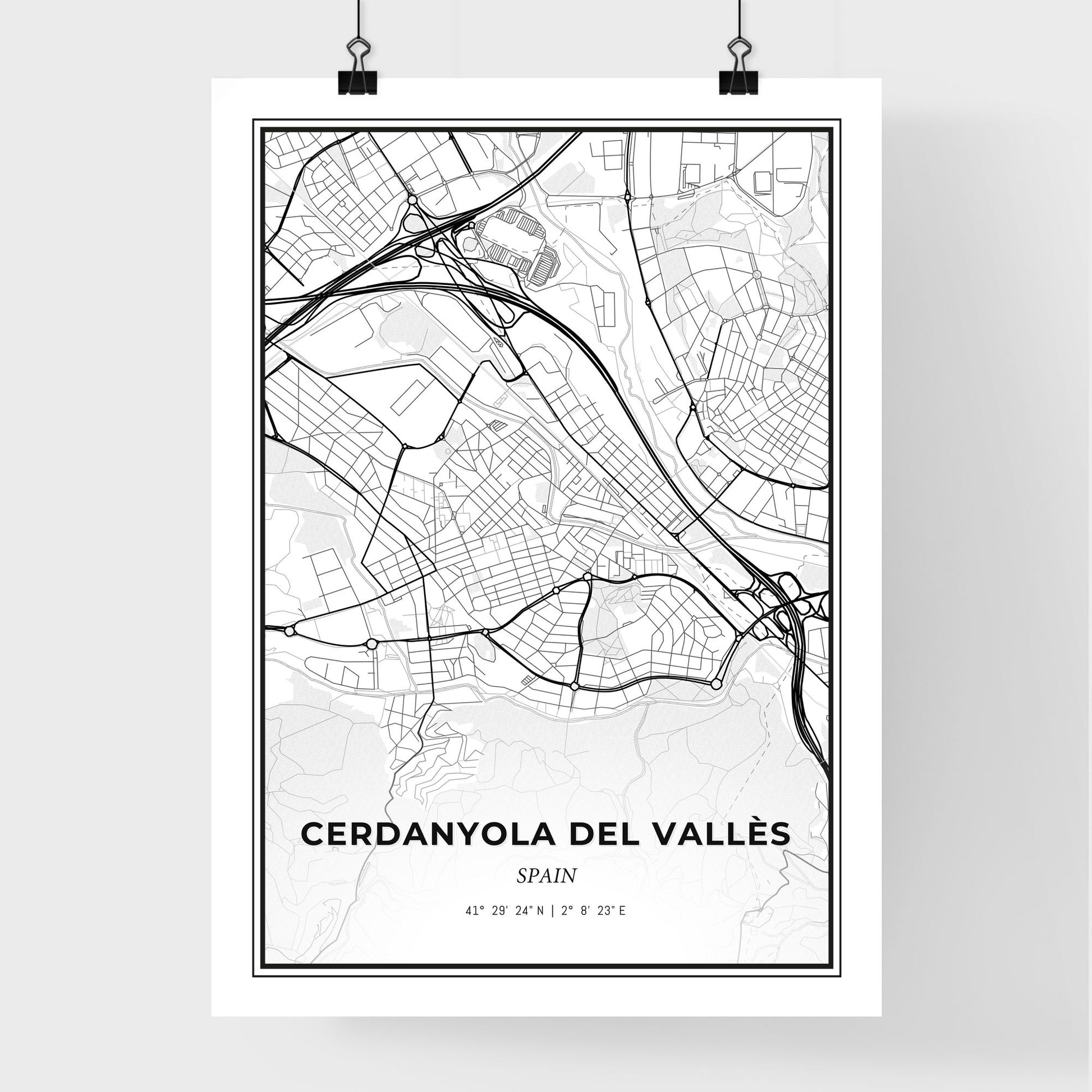 Cerdanyola del Vallès Spain - Premium City Map Poster