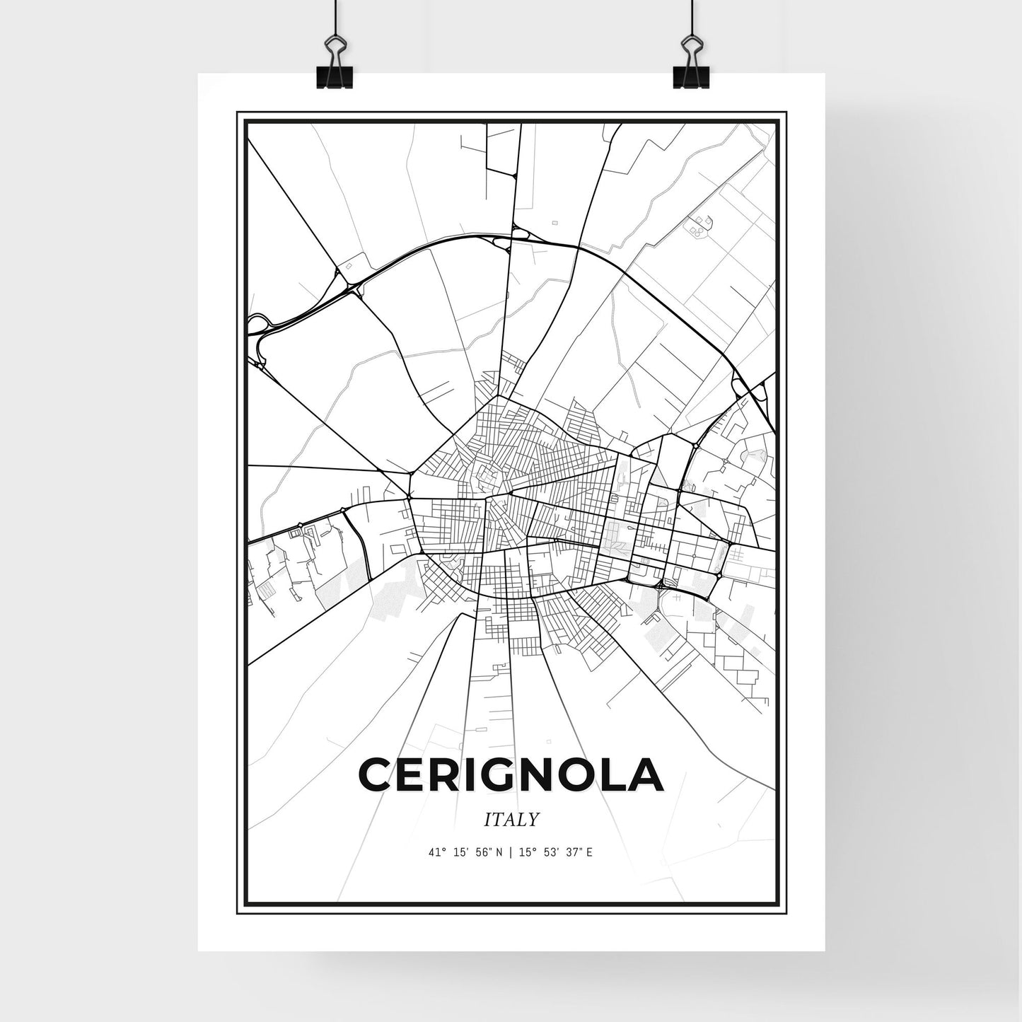 Cerignola Italy - Premium City Map Poster