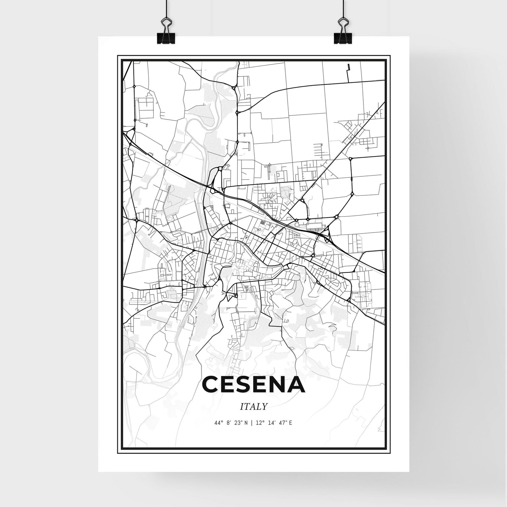 Cesena Italy - Premium City Map Poster