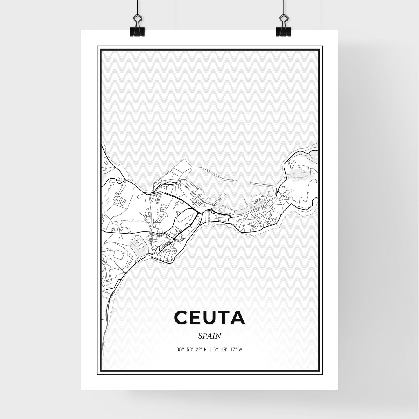 Ceuta Spain - Premium City Map Poster