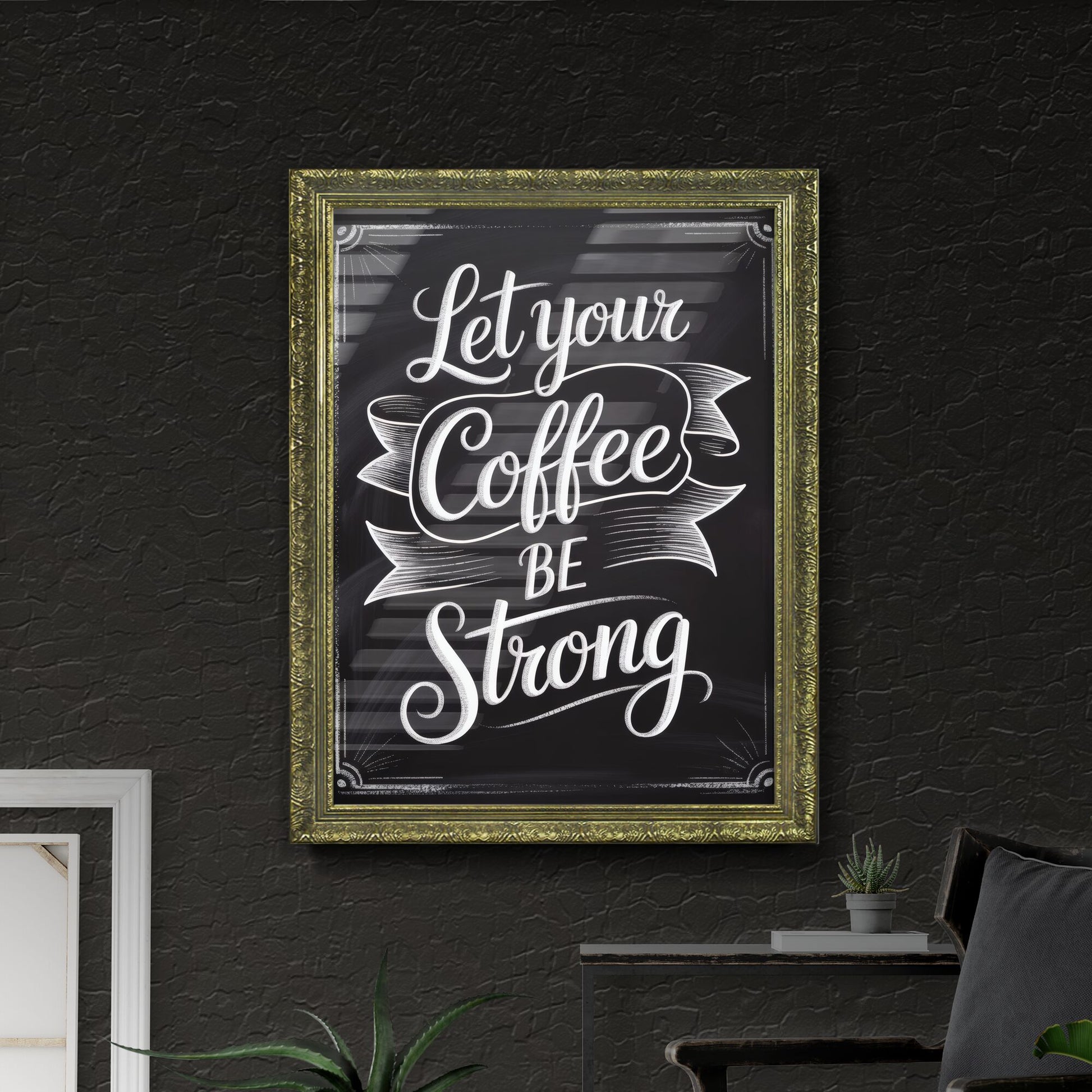 Chalkboard Art: Inspirational Coffee Quote for Cafés and Coffee Lovers