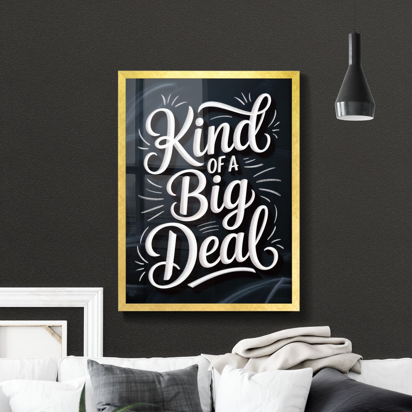 Chalkboard Style Typography: Celebrating Being 'Kind of a Big Deal' with Elegant Script and Fun Accents.