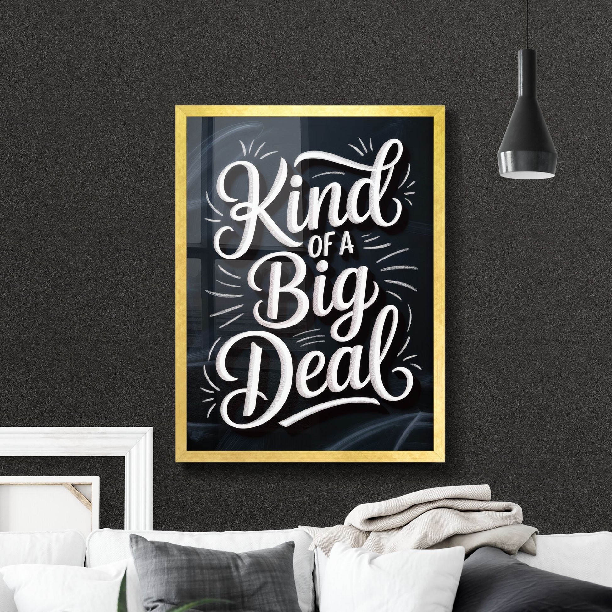 Chalkboard Style Typography: Celebrating Being 'Kind of a Big Deal' with Elegant Script and Fun Accents.