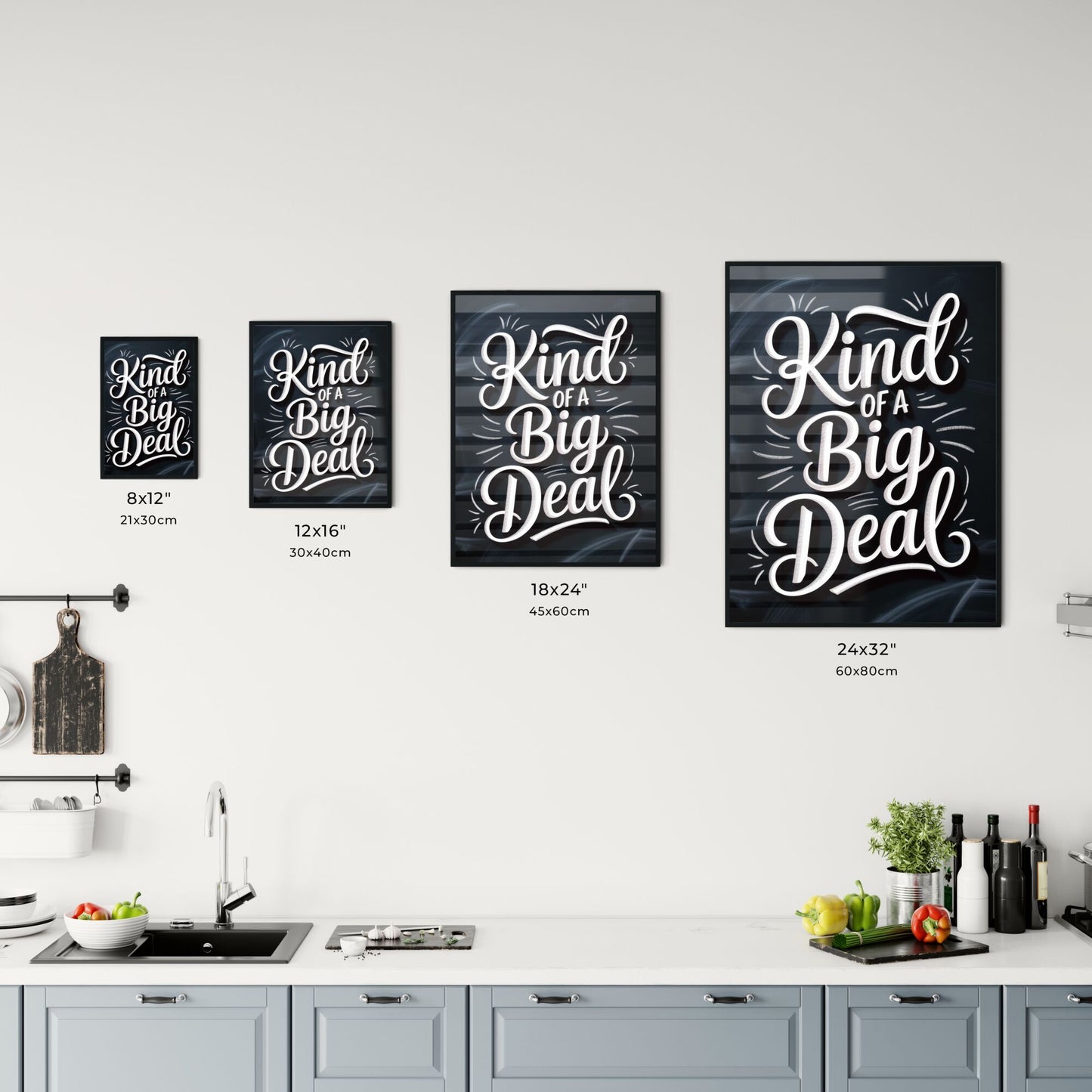 Chalkboard Style Typography: Celebrating Being 'Kind of a Big Deal' with Elegant Script and Fun Accents. Chart