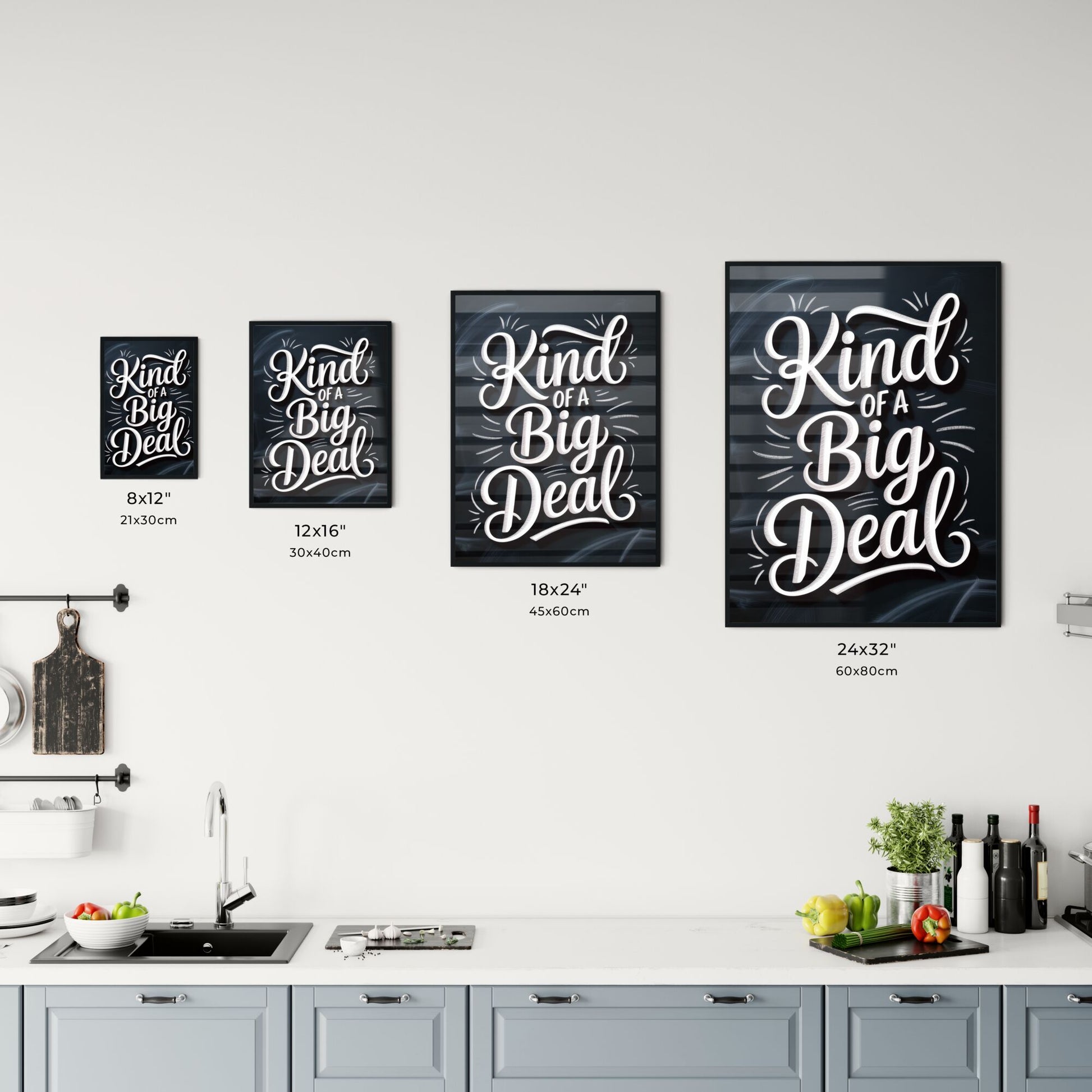 Chalkboard Style Typography: Celebrating Being 'Kind of a Big Deal' with Elegant Script and Fun Accents. Chart